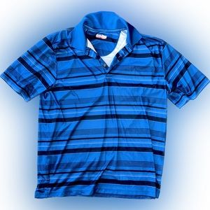 Grand Slam Men’s Blue Striped Collar Shirt Size XL